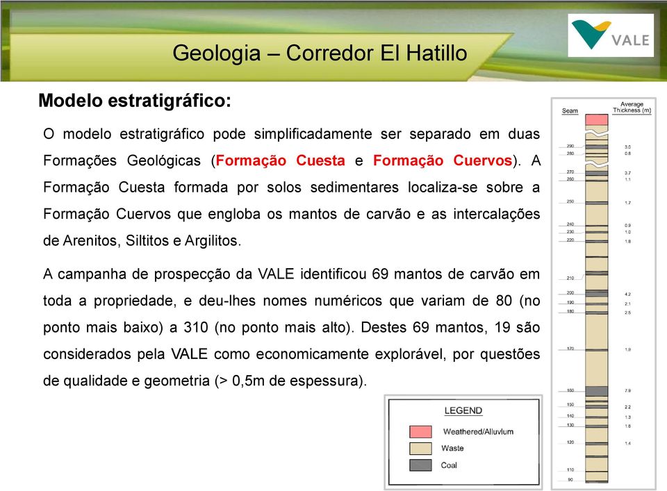 A Formação Cuesta formada por solos sedimentares localiza-se sobre a Formação Cuervos que engloba os mantos de carvão e as intercalações de Arenitos, Siltitos e