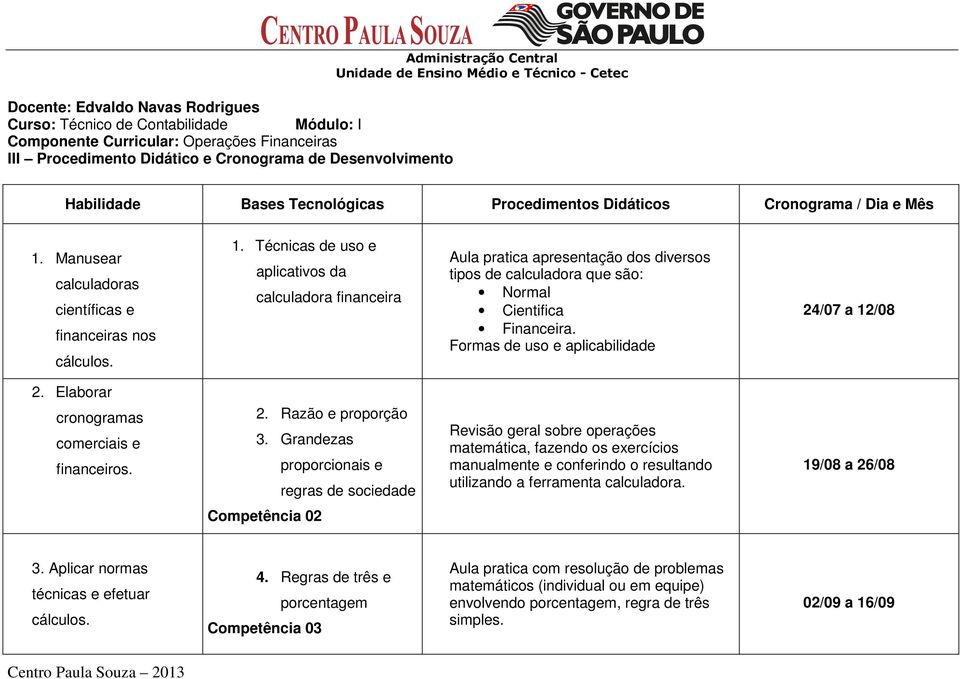 Manusear calculadoras científicas e financeiras nos cálculos. 1.