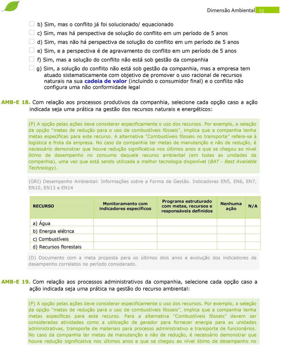 conflito não está sob gestão da companhia, mas a empresa tem atuado sistematicamente com objetivo de promover o uso racional de recursos naturais na sua cadeia de valor (incluindo o consumidor final)