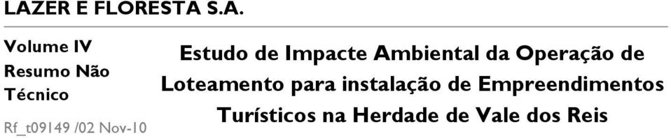 Ambiental da Operação de Loteamento para