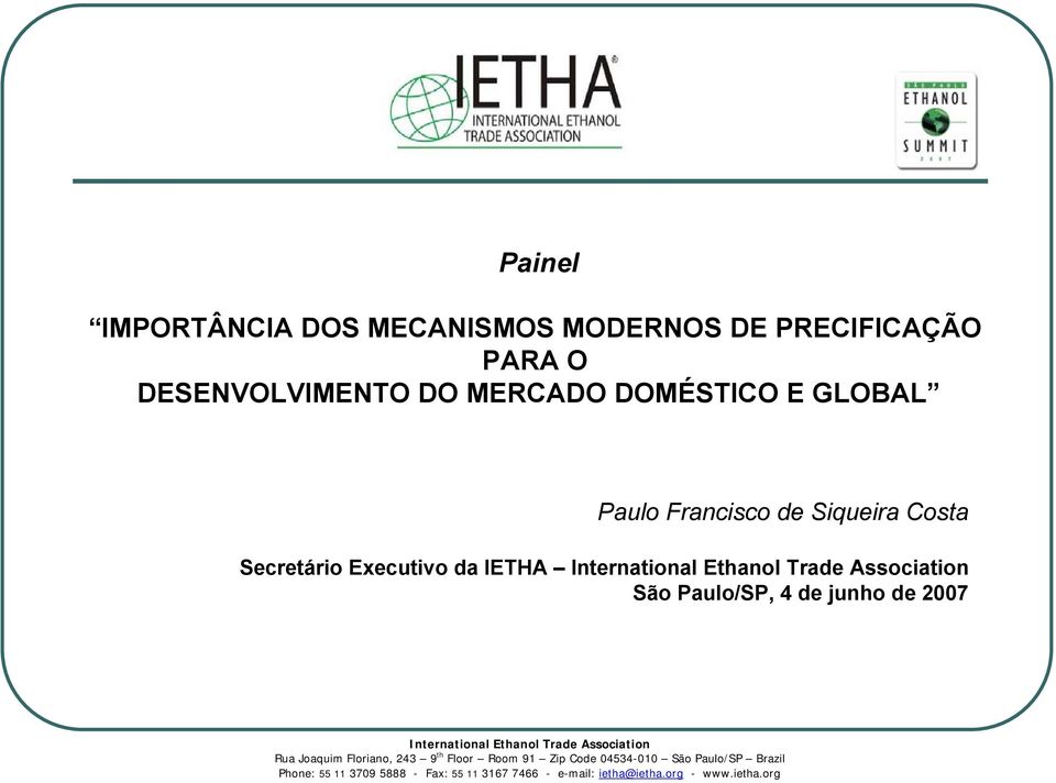 DOMÉSTICO E GLOBAL Paulo Francisco de Siqueira