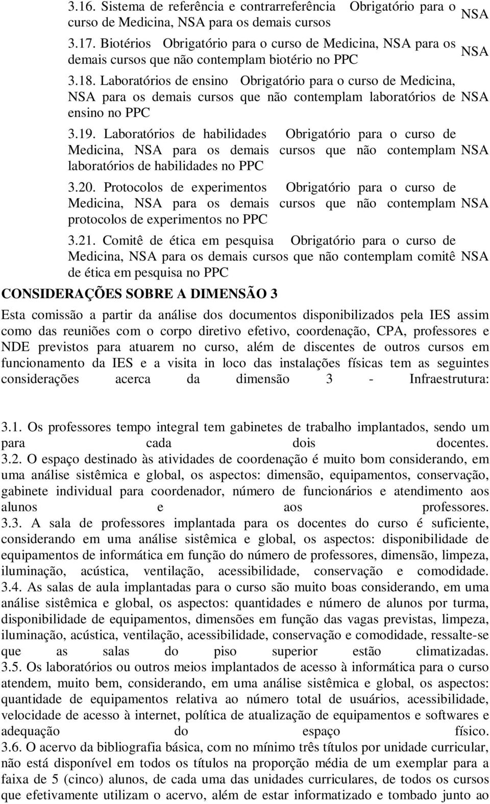 Laboratórios de ensino Obrigatório para o curso de Medicina, para os demais cursos que não contemplam laboratórios de ensino no PPC 3.19.