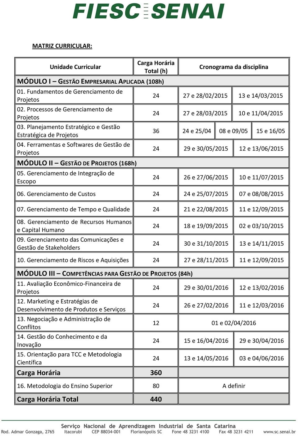 Ferramentas e Softwares de Gestão de 24 27 e 28/02/2015 13 e 14/03/2015 24 27 e 28/03/2015 10 e 11/04/2015 36 24 e 25/04 08 e 09/05 15 e 16/05 24 29 e 30/05/2015 12 e 13/06/2015 MÓDULO II GESTÃO DE