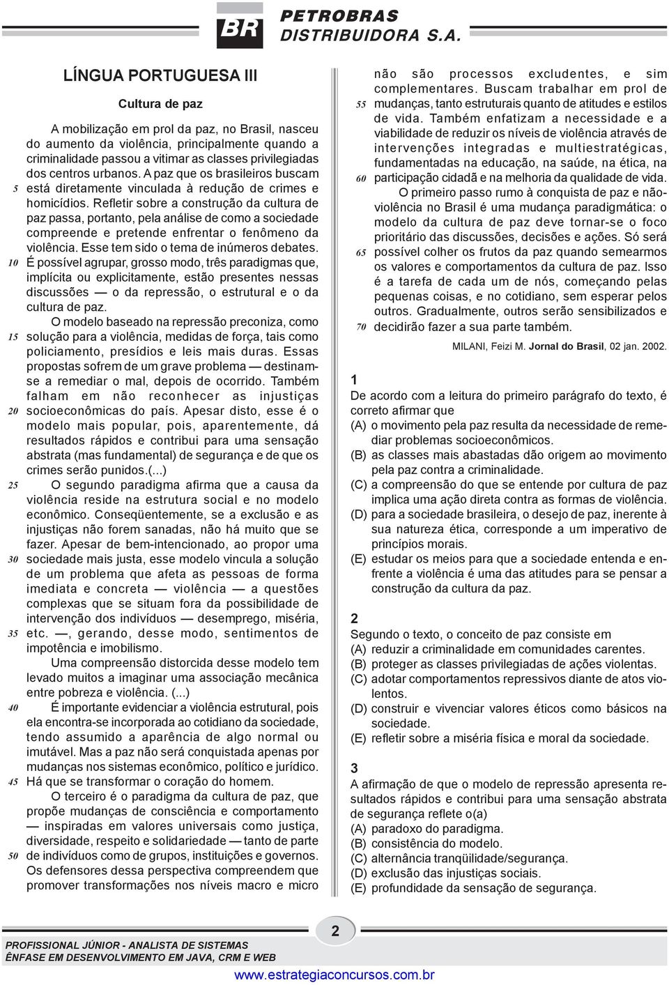 Refletir sobre a construção da cultura de paz passa, portanto, pela análise de como a sociedade compreende e pretende enfrentar o fenômeno da violência. Esse tem sido o tema de inúmeros debates.