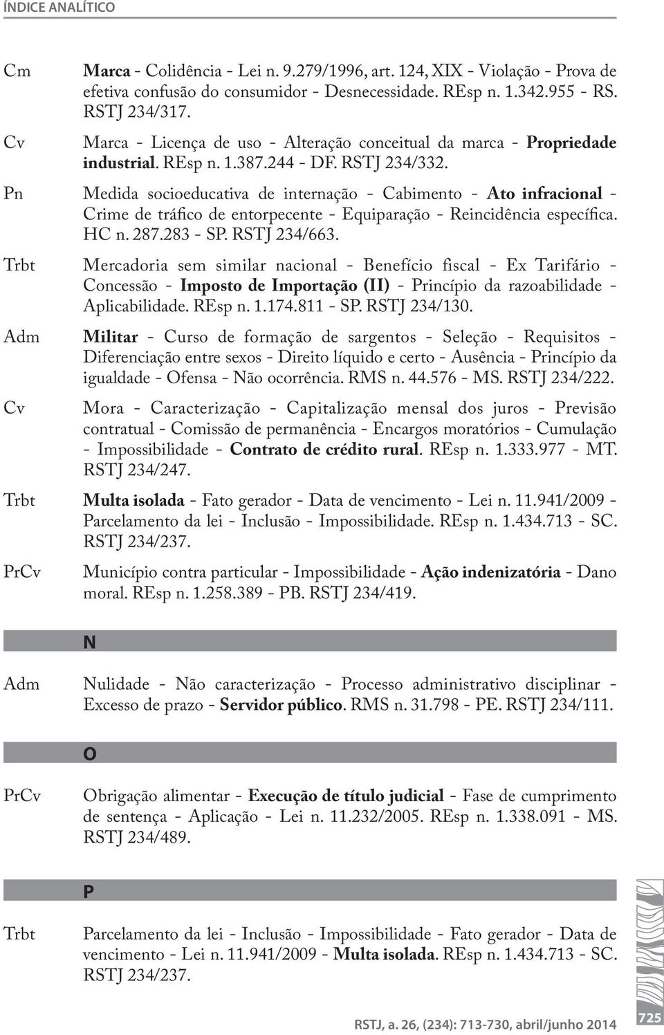 Medida socioeducativa de internação - Cabimento - Ato infracional - Crime de tráfico de entorpecente - Equiparação - Reincidência específica. HC n. 287.283 - SP. RSTJ 234/663.