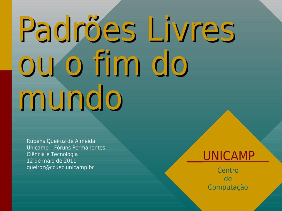 Permanentes Ciência e Tecnologia 12 de maio