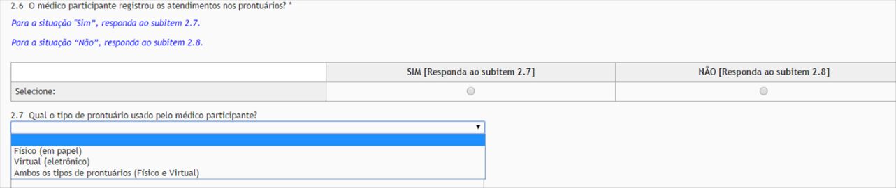 AVALIAÇÃO MENSAL: No item 1. ATUAÇÃO PRÁTICA EM ATENÇÃO BÁSICA, subitem 1.1, você deve digitar o quantitativo de pacientes em numeral cardinal. Digite o dado solicitado. No item 2.