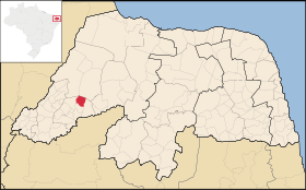 1 DADOS GERAIS - Data de emancipação: 31/10/1938 - Distância da capital: 321 km - Área: 141 Km 2 - Localização Mesorregião: Oeste Potiguar Microrregião: Umarizal - População: 4.