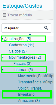 7.3.7.3 Registrar quantidade física EST EST_004_03 Esta rotina é utilizada para o lançamento da(s) contagem(ens) dos produtos físicos, confrontando os resultados obtidos entre a contagem e os saldos