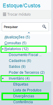 Múltiplas Contagens na Digitação do Inventário Na digitação do inventário podem-se efetuar várias contagens.