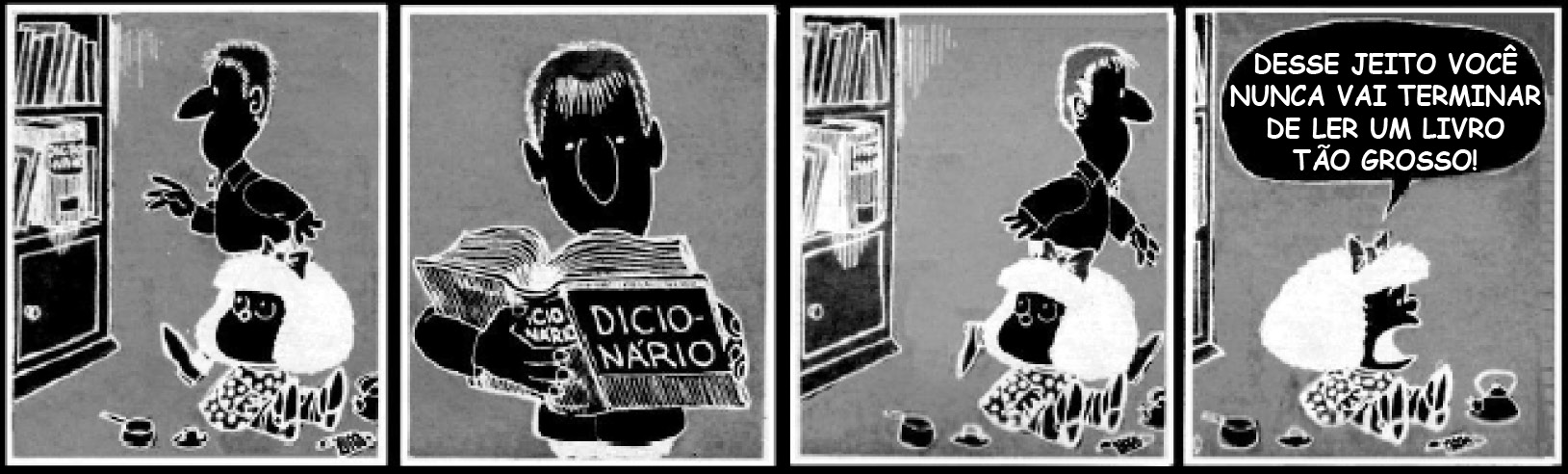 .4. TEXTO V Observe a tirinha da personagem Mafalda, de Quino. QUINO, J. L. Mafalda. Tradução de Monica S. M. da Silva. São Paulo: Martins Fontes, 1986.
