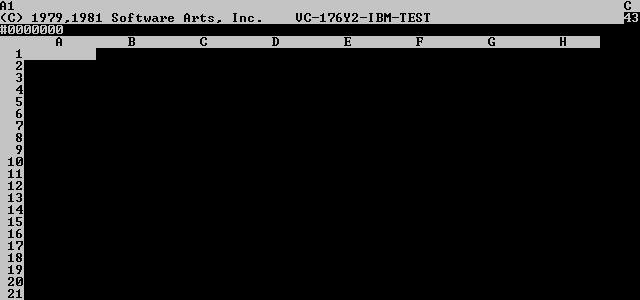 VisiCalc Imagem da Planilha