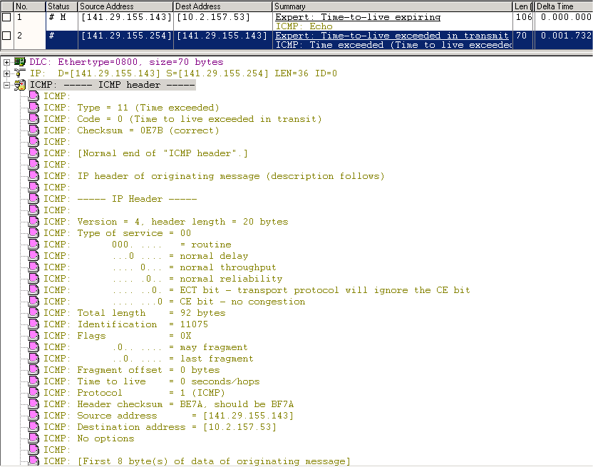 ICMP Time-to-live exceeded in transit