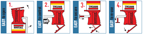 ESPUMAS PU SOUDAFOAM COMFORT Adaptador Genius Gun Aerossol 600ml Vantages Pode ser usada com uma Espuma para PISTOLA Melhor e mais