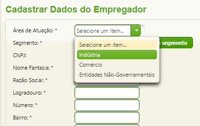 C4 - Cadastrar Dados do Empregador Descrição da funcionalidade: Funcionalidade que permite que o Empregador possa cadastrar ou corrigir seus dados para submeter à aprovação de um Administrador.