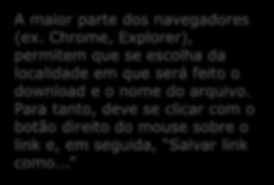 Ao final da geração do relatório se abrirá uma janela com link para download em: Click here to download file A maior parte dos navegadores (ex.