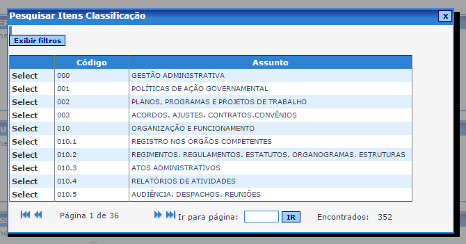 CLASSIFICANDO DO PROCESSO Plano de Classificação Atividade Meio 25