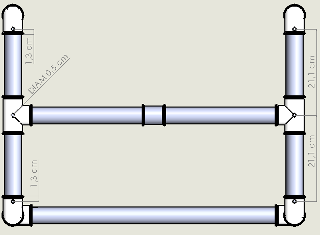 Componentes do Equipamento Tampo OBS: os furos devem ser escareados com a broca de diâmetro 10 mm, a fim de que os parafusos escareados fiquem alojados corretamente de maneira a evitar