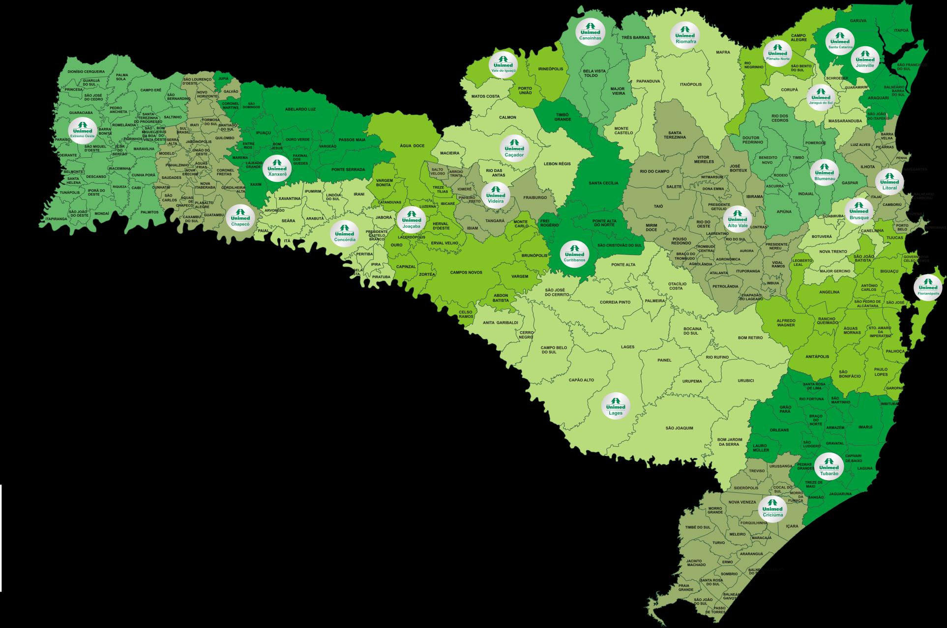 UNIMED SANTA CATARINA 22 Singulares 14 Operadoras 8 Prestadoras Recursos