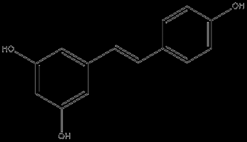 isómeros cis e trans), quer na forma livre ou como derivado glucósido de ambos os isómeros (trans-resveratrol-3-o-glucósido), no entanto o isómero cis está ausente nas uvas.