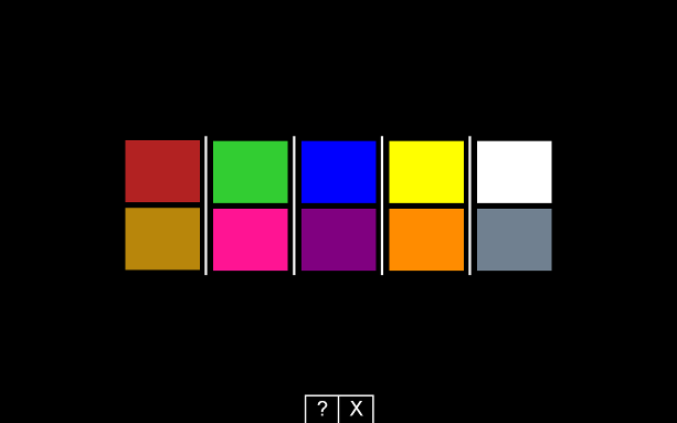 Imagem 06: Jogo Digitar Oitavo Jogo Cores O último jogo exibe dez cores, sendo possível