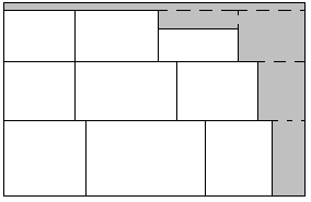 Apêndice C Perda por Sobra de Material Apresentamos aqui a correção feita na fórmula (2.4) dada para calcular a perda por sobra de material nos padrões de corte. A falha apresentada pela fórmula (2.