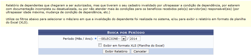 7) Seção Relatórios Nesta seção estão alguns relatórios utilizados para controle dos dependentes, todos foram comentados nos treinamentos e devem ser verificados pelos participantes.