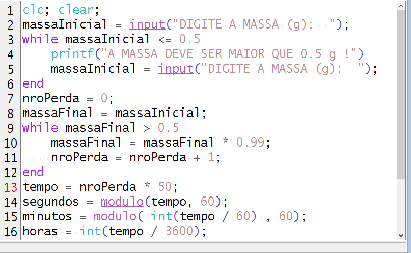 Exercício - Perda de Massa 33