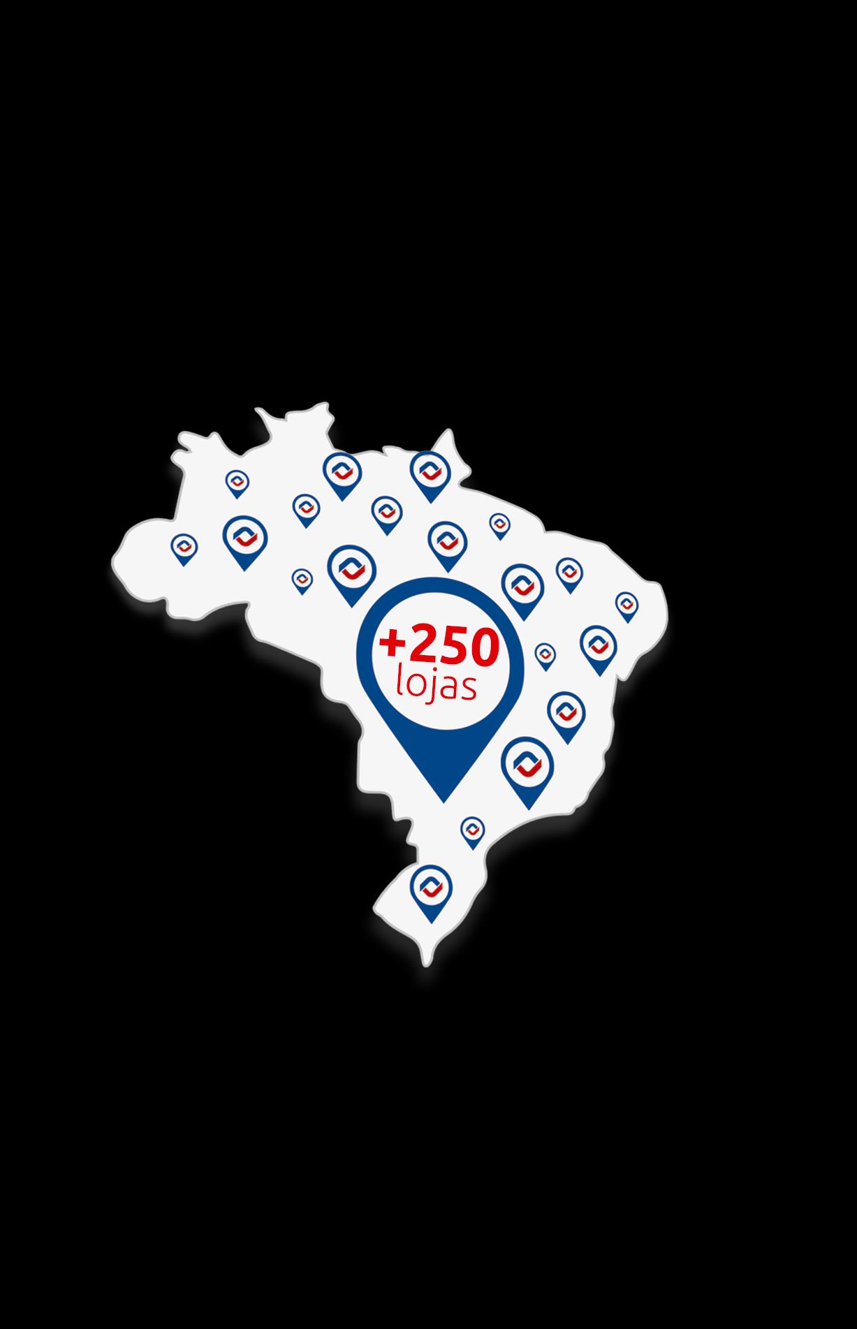 Atuação em todo o Brasil com mais de 250