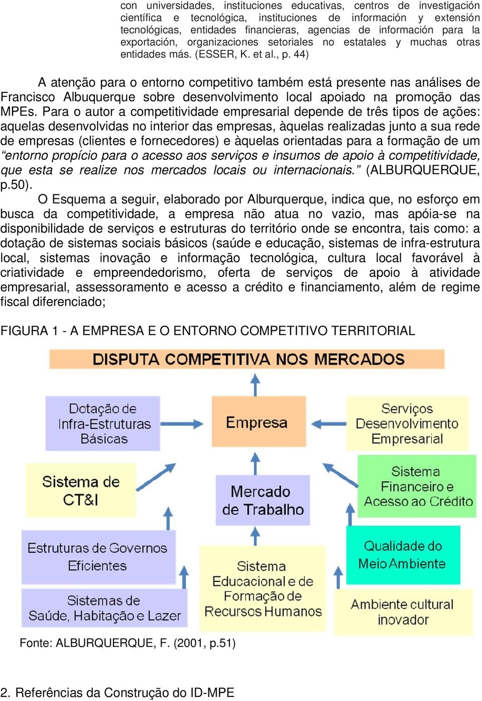 44) A atenção para o entorno competitivo também está presente nas análises de Francisco Albuquerque sobre desenvolvimento local apoiado na promoção das MPEs.