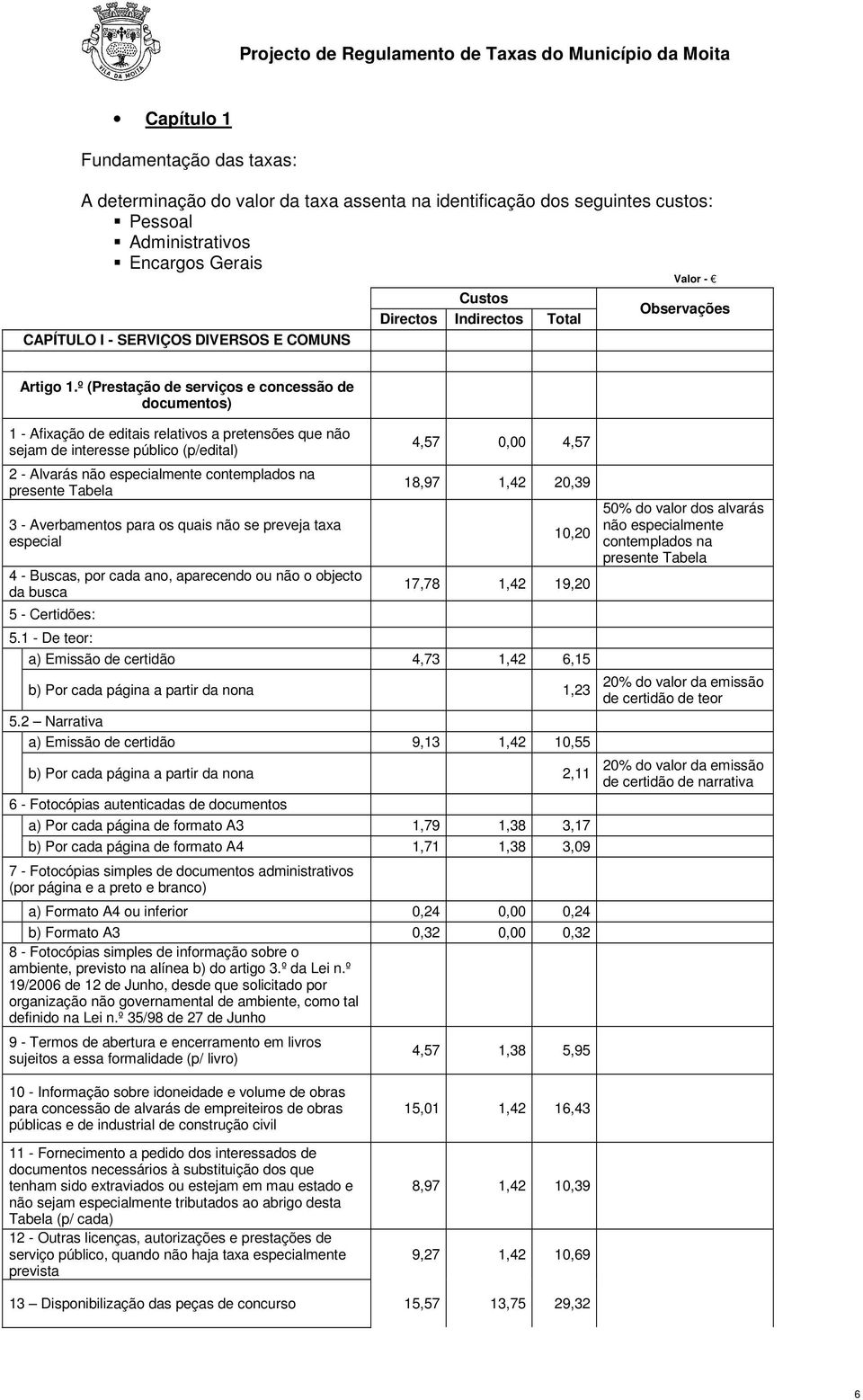 Tabela 3 - Averbamentos para os quais não se preveja taxa especial 4 - Buscas, por cada ano, aparecendo ou não o objecto da busca 5 - Certidões: 5.