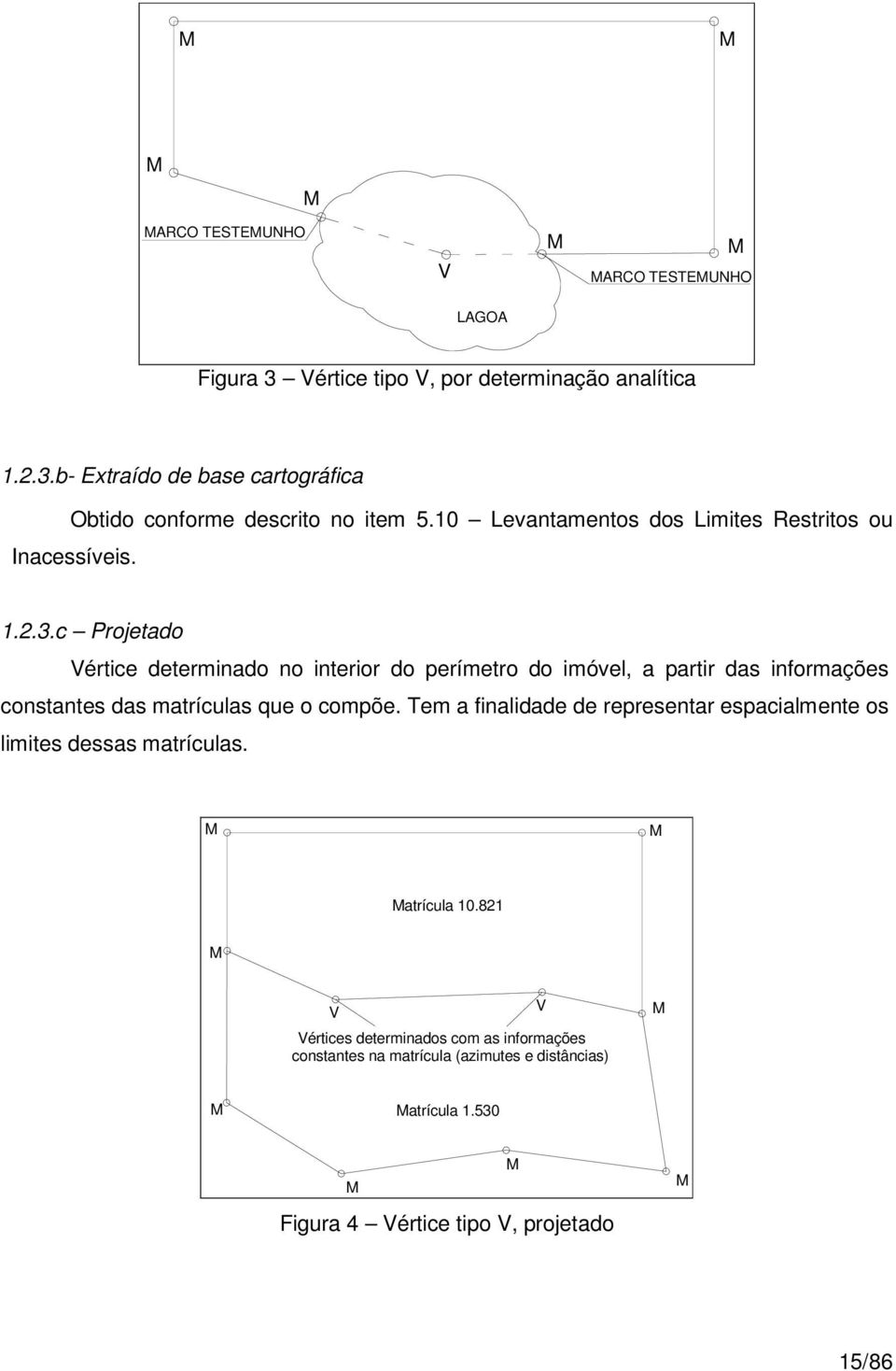 c Projetado Vértice determinado no interior do perímetro do imóvel, a partir das informações constantes das matrículas que o compõe.