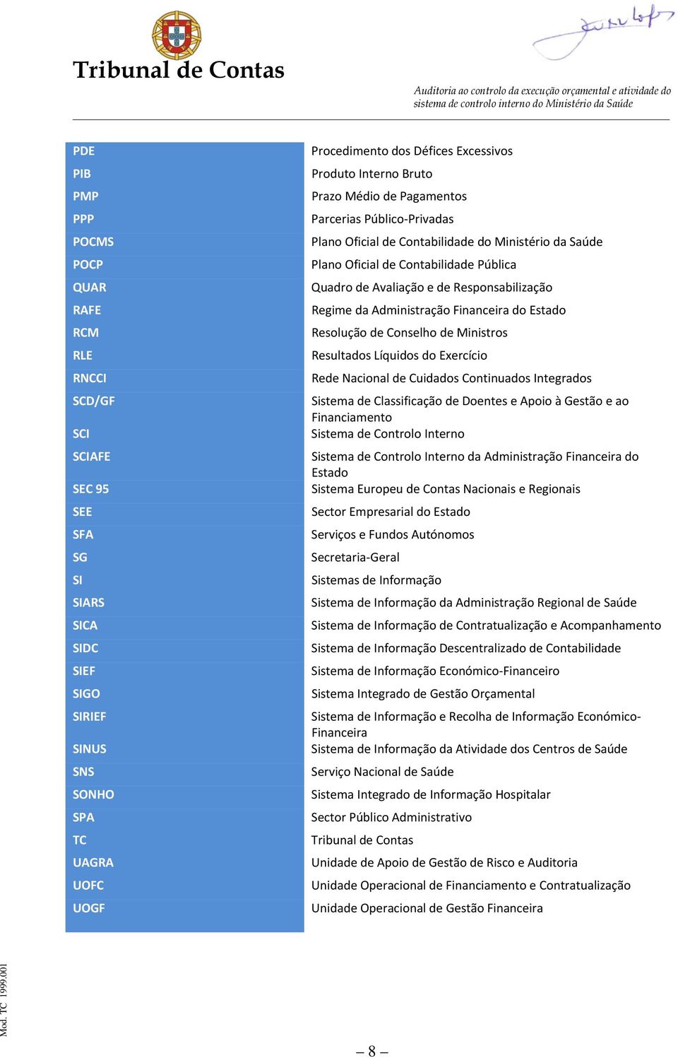 Responsabilização Regime da Administração Financeira do Estado Resolução de Conselho de Ministros Resultados Líquidos do Exercício Rede Nacional de Cuidados Continuados Integrados Sistema de