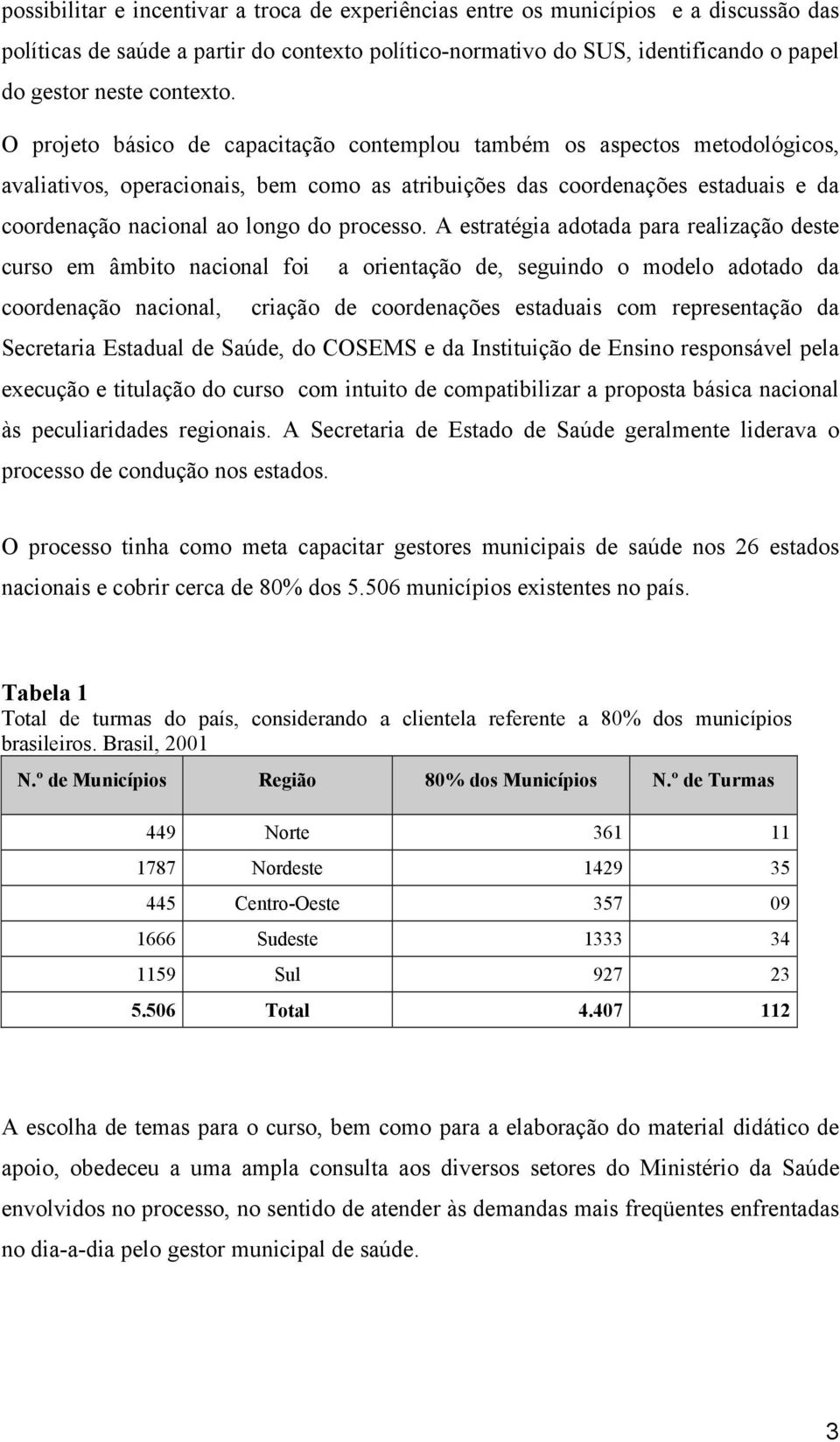 O projeto básico de capacitação contemplou também os aspectos metodológicos, avaliativos, operacionais, bem como as atribuições das coordenações estaduais e da coordenação nacional ao longo do