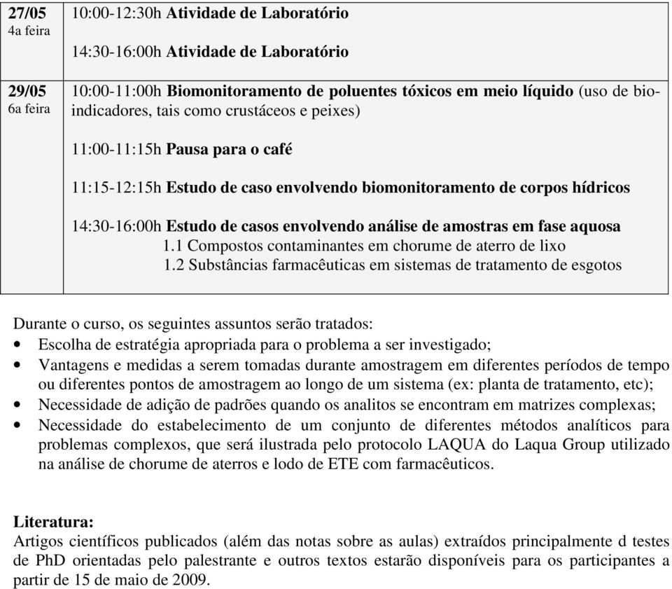 1 Compostos contaminantes em chorume de aterro de lixo 1.