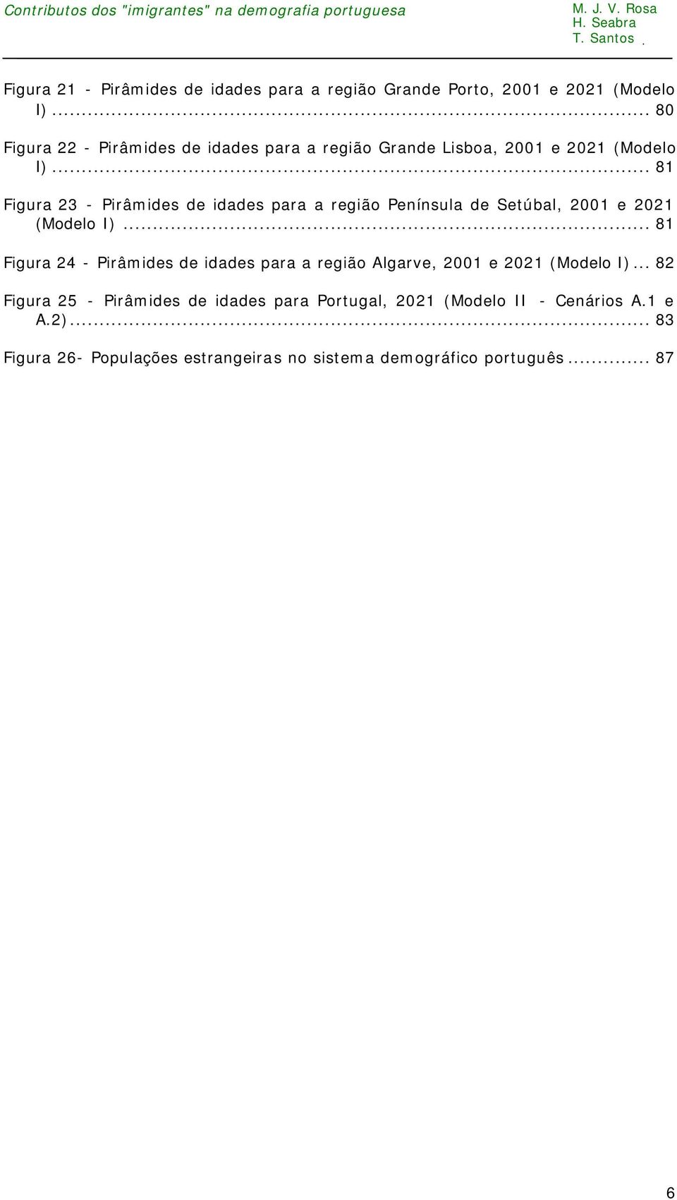 .. 81 Figura 23 - Pirâmides de idades para a região Península de Setúbal, 2001 e 2021 (Modelo I).