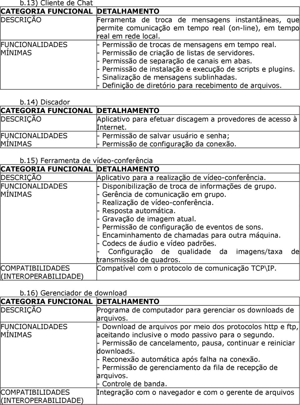 - Permissão de instalação e execução de scripts e plugins. - Sinalização de mensagens sublinhadas. - Definição de diretório para recebimento de arquivos. b.