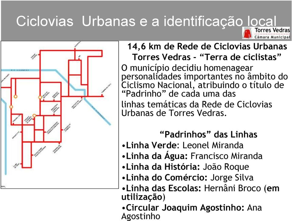 Rede de Ciclovias Urbanas de Torres Vedras.