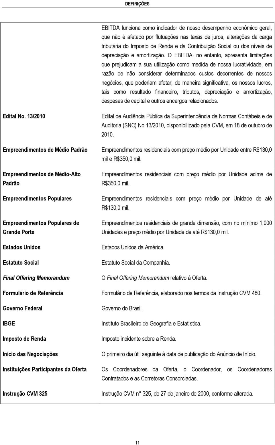 O EBITDA, no entanto, apresenta limitações que prejudicam a sua utilização como medida de nossa lucratividade, em razão de não considerar determinados custos decorrentes de nossos negócios, que