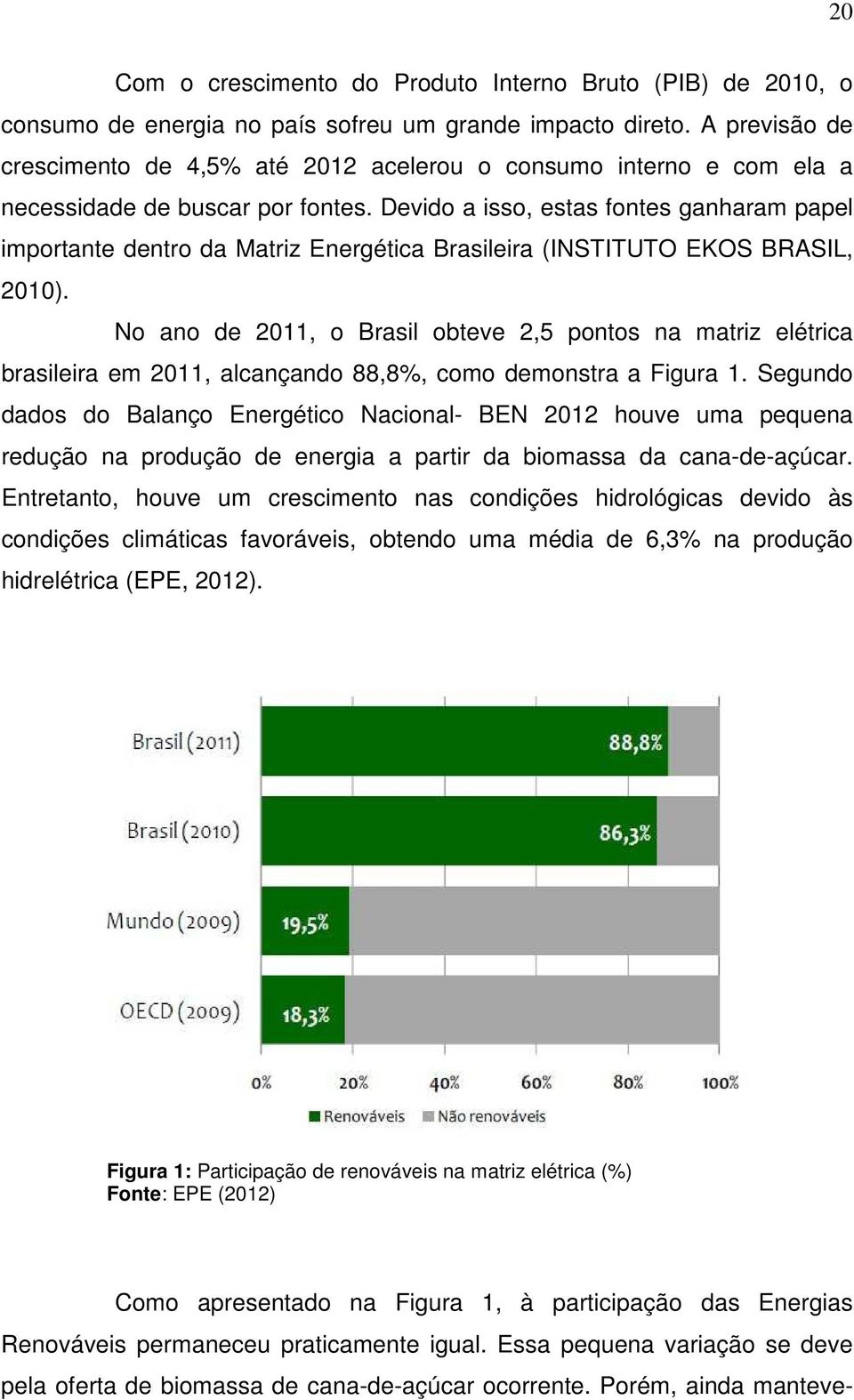 Devido a isso, estas fontes ganharam papel importante dentro da Matriz Energética Brasileira (INSTITUTO EKOS BRASIL, 2010).