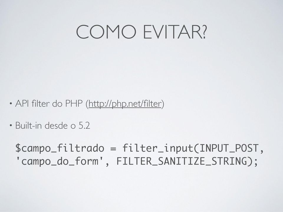 net/filter) Built-in desde o 5.