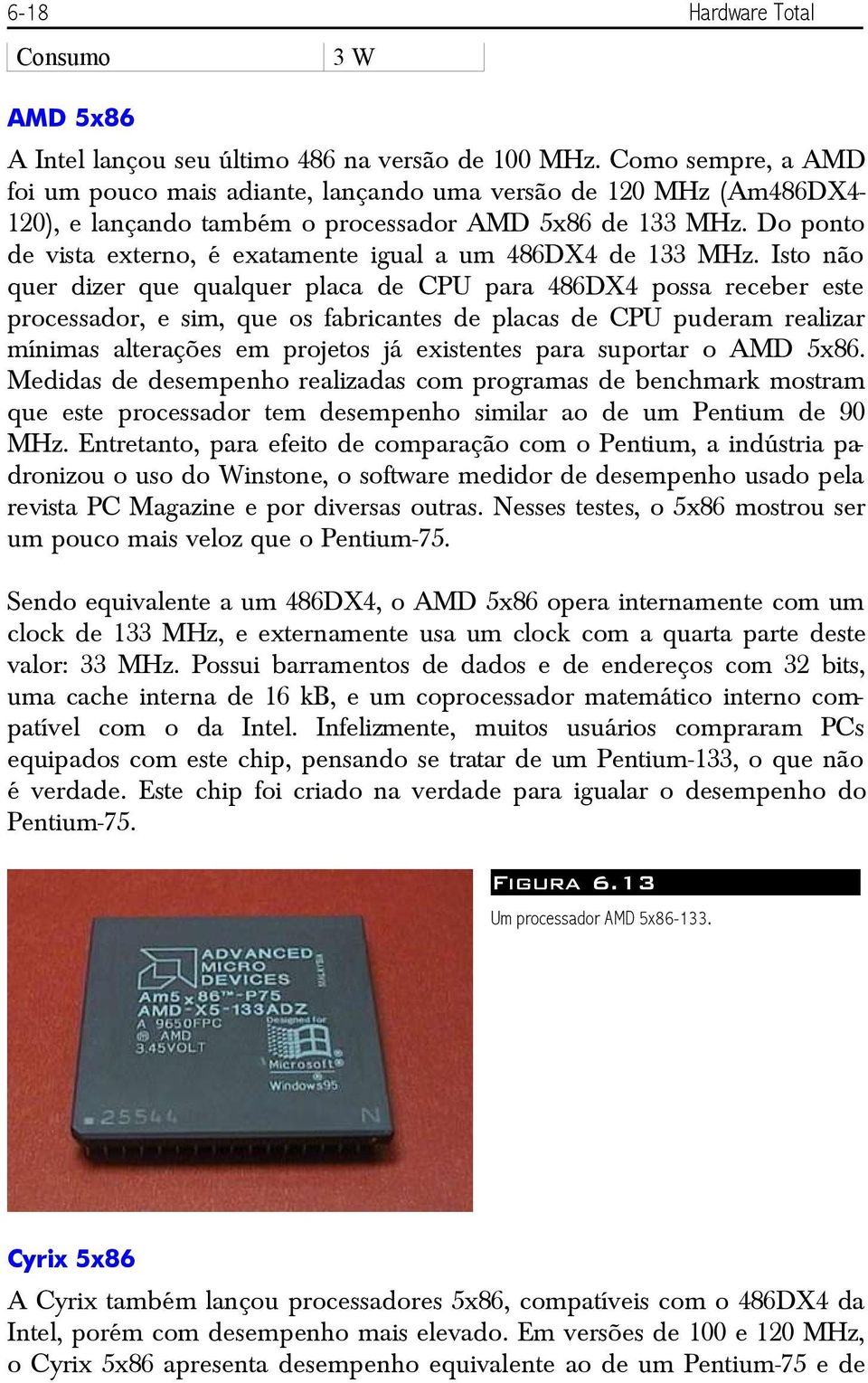 Do ponto de vista externo, é exatamente igual a um 486DX4 de 133 MHz.