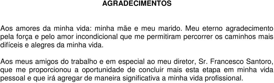 difíceis e alegres da minha vida. Aos meus amigos do trabalho e em especial ao meu diretor, Sr.