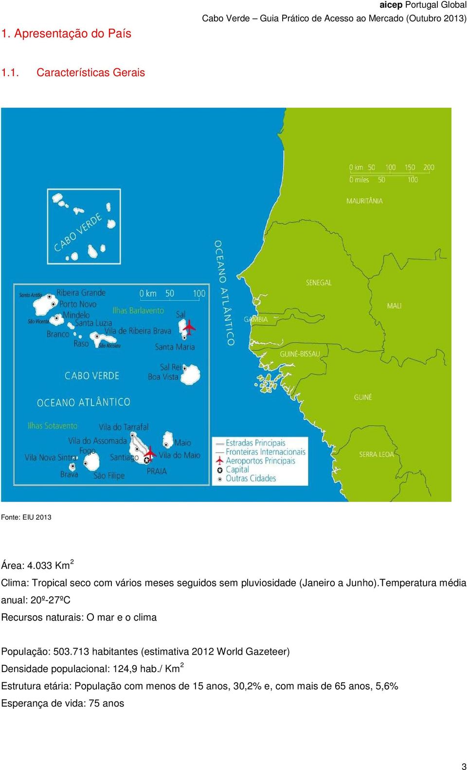 Temperatura média anual: 20º-27ºC Recursos naturais: O mar e o clima População: 503.