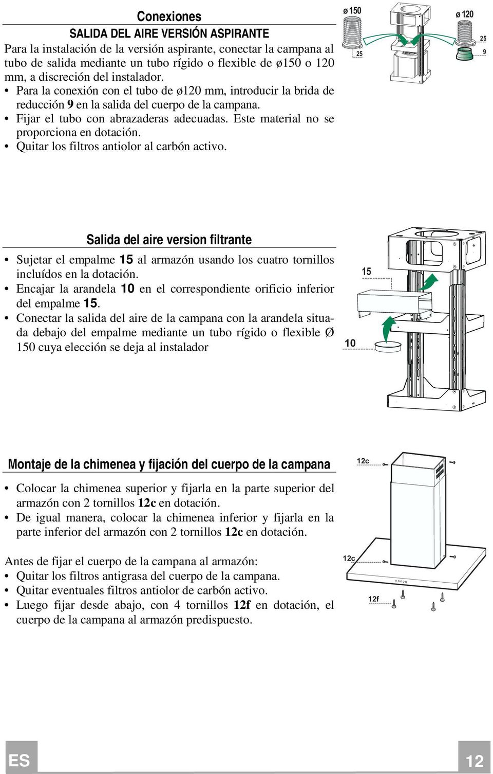 Este material no se proporciona en dotación. Quitar los filtros antiolor al carbón activo.