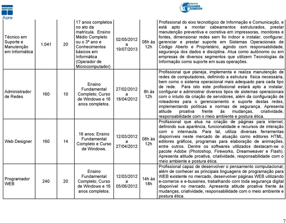 Fundmentl Completo; Curso de Windows e 16 nos completos.