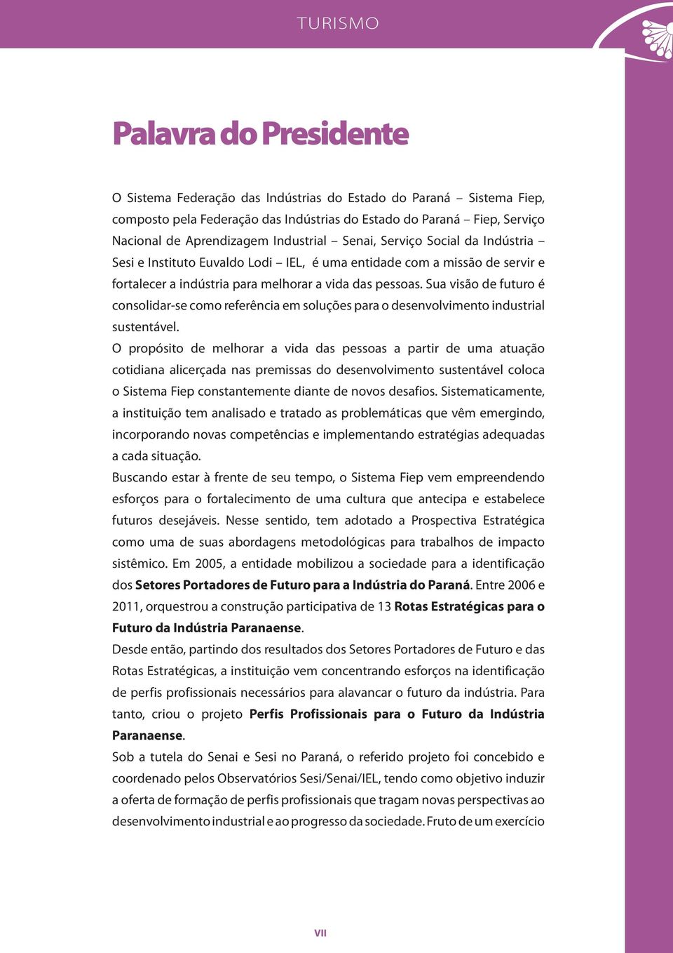 Sua visão de futuro é consolidar-se como referência em soluções para o desenvolvimento industrial sustentável.