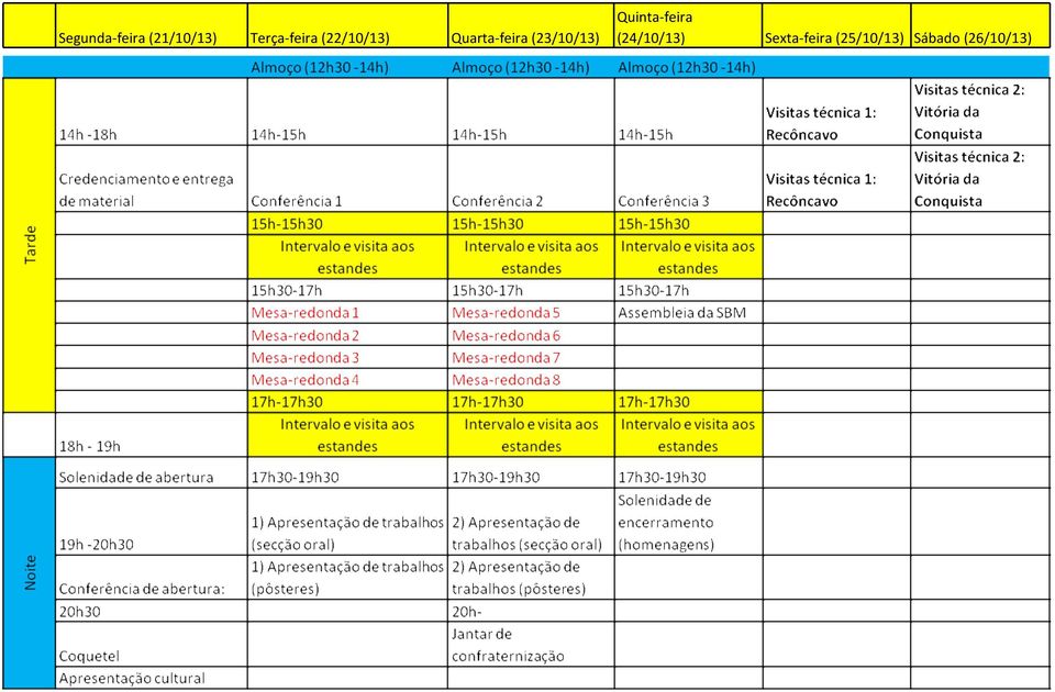 Quarta-feira (23/10/13)