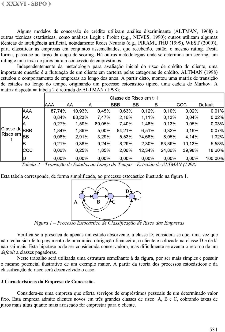 Há outras metodologias onde se determina um scoring, um rating e uma taxa de juros para a concessão de empréstimos.