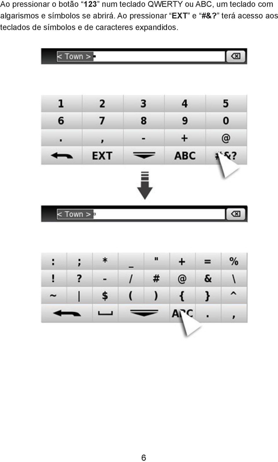 abrirá. Ao pressionar EXT e #&?